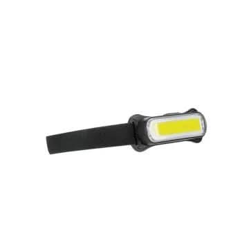 Lanternă de cap reîncărcabilă neagră cu bandă elastică, accesorii gadget mattale.ro