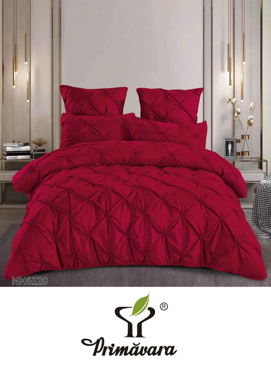 Lenjerie de pat roșie 160x200 Primăvara pentru dormitor modern, disponibilă pe mattale.ro