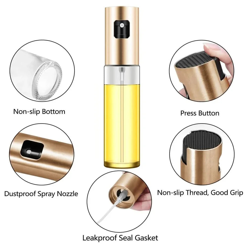 Pulverizator ulei premium cu duză antipraf, filet antialunecare, garnitură etanșă, pentru bucătărie, mattale.ro