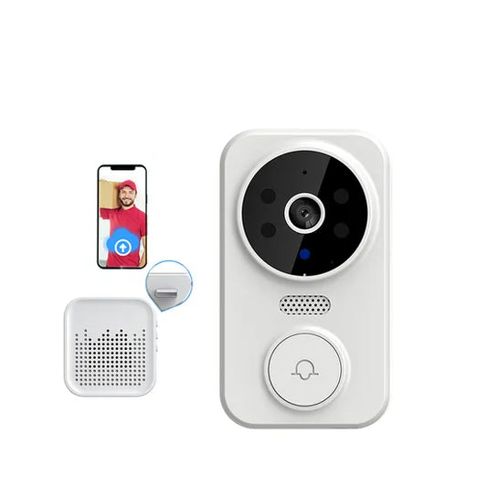 Sonerie Inteligenta cu Camera, WiFi, Audio Bidirectional, Detectare Miscare, Night Vision