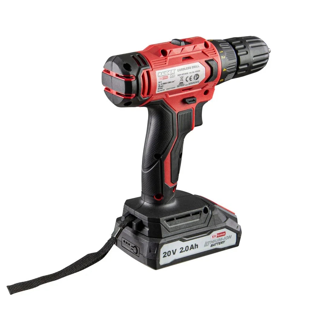 Raider R20 Masina de gaurit si insurubat 20V 2x2Ah 44Nm RDP - SPCD20 - mattale.ro