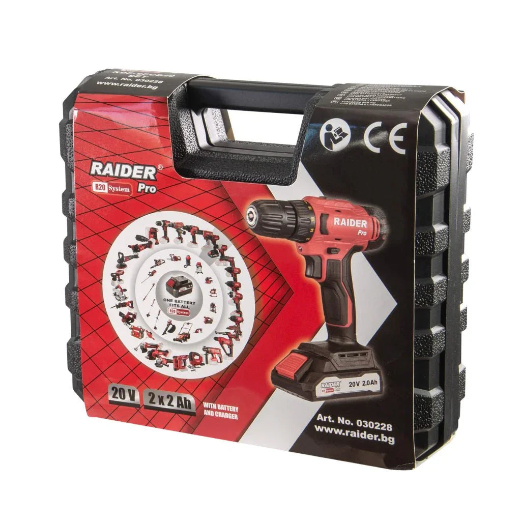 Raider R20 Masina de gaurit si insurubat 20V 2x2Ah 44Nm RDP - SPCD20 - mattale.ro