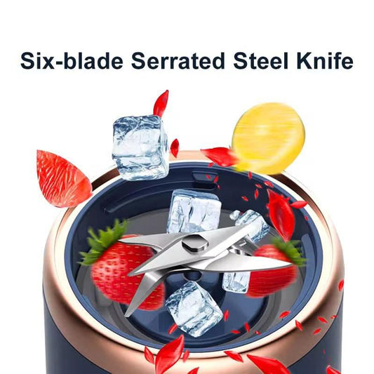 Lama blender cu șase lame zimțate din oțel, cuburi de gheață, căpșuni și felie de lămâie, accesorii premium bucătărie, mattale.ro