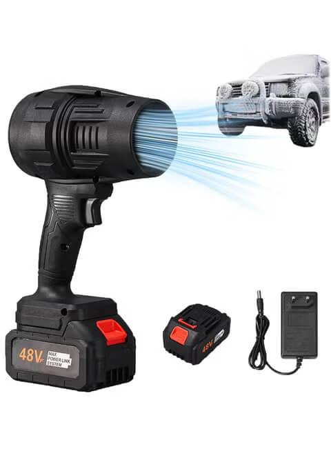 Suflantă electrică portabilă 48V pentru degivrare auto, cu acumulator și încărcător, pe mattale.ro